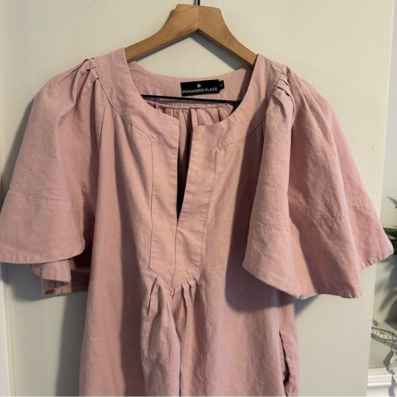 Tuckernuck Pomander Place Pink Purple Flutter Sleeve Mini Dress XS - Picture 11 of 12